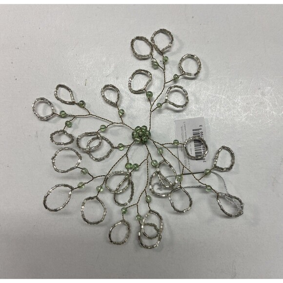 Seasons of Cannon Falls Ornaments Glass & Wire Beaded Snowflake Assorted 3pc - Picture 11 of 12